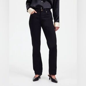 Alexa Chung x Madewell High-Rise Straight Jeans Outridge Wash Black NWT Size 27‎